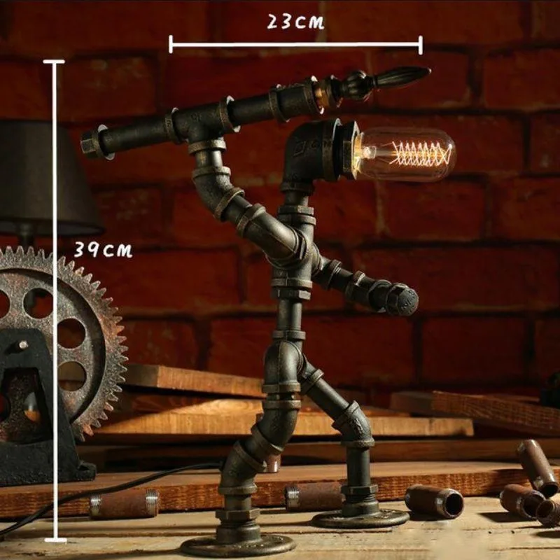 Aanzicht 6 — Steampunk lamp – Robot