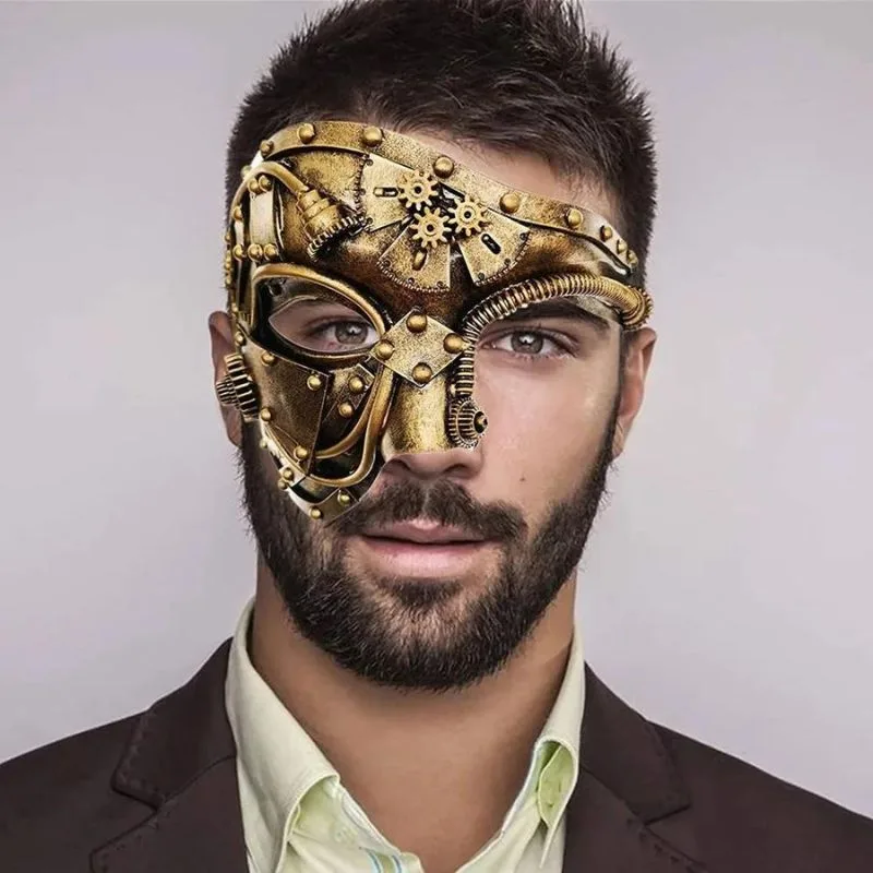 Aanzicht 2 — Steampunk halfmasker