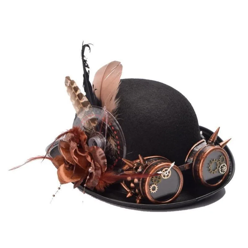 Aanzicht 4 — Steampunk bolhoed