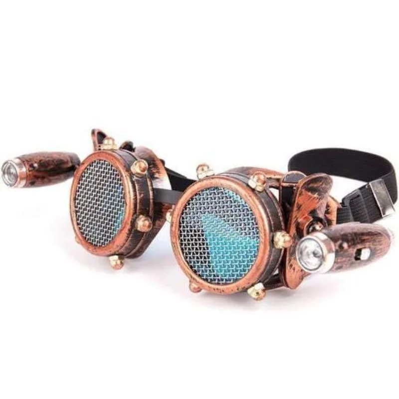 Aanzicht 3 — Steampunk bril – koperkleurig