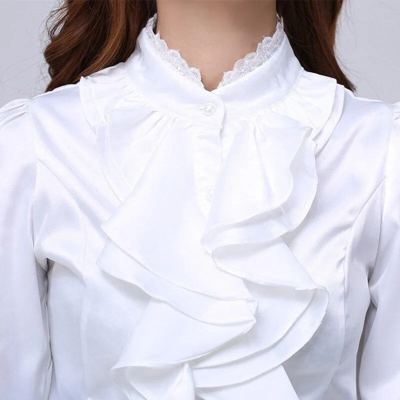 Aanzicht 4 — Blouse voor dames – jabotkraag