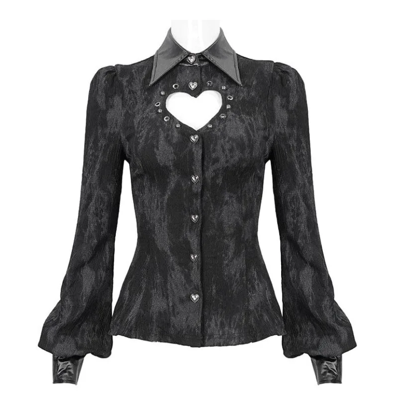 Steampunk blouse – open kraag
