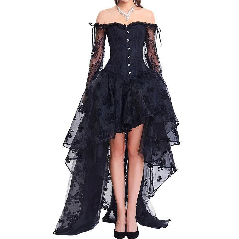 Steampunk jurk – avond zwart