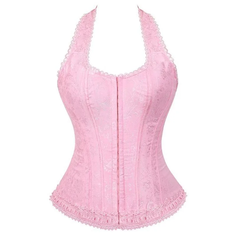 Steampunk korset – vintage roze