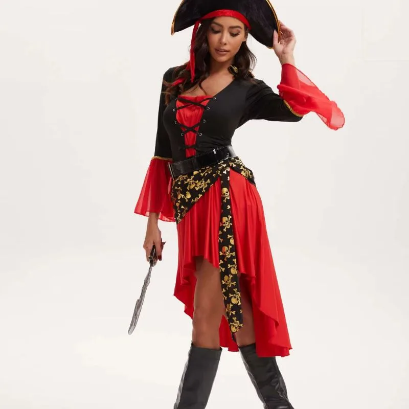 Aanzicht 5 — Steampunk kostuum voor dames – piratenstijl