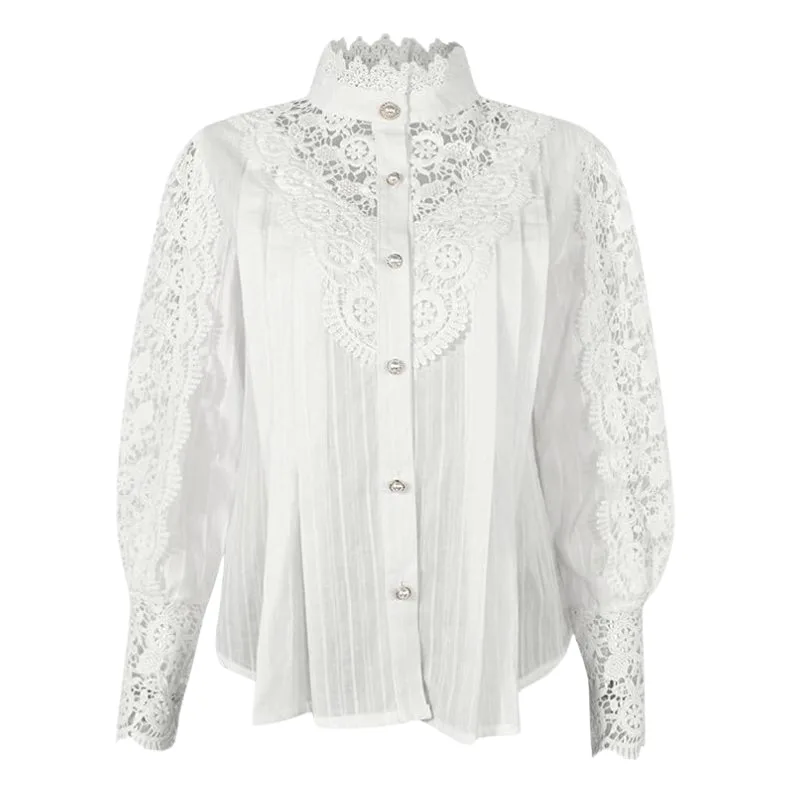 Blouse – kant kraag Victoriaans