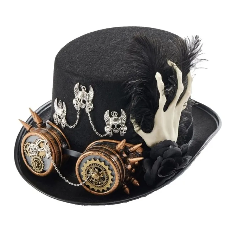Steampunk hoed – schedel