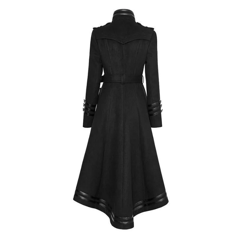 Aanzicht 4 — Mantel voor dames – lang zwart gothic