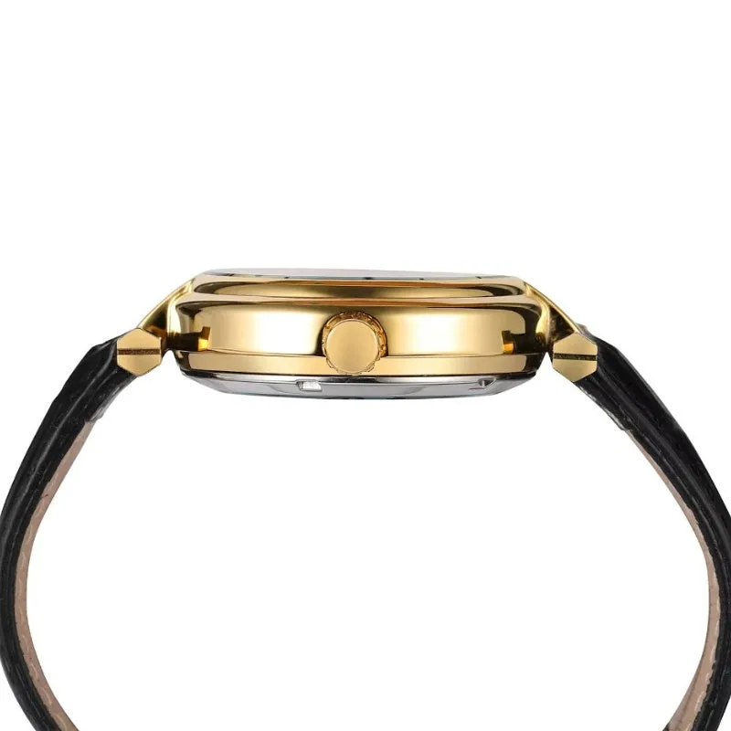 Aanzicht 4 — Skeleton horloge voor dames – armband leer