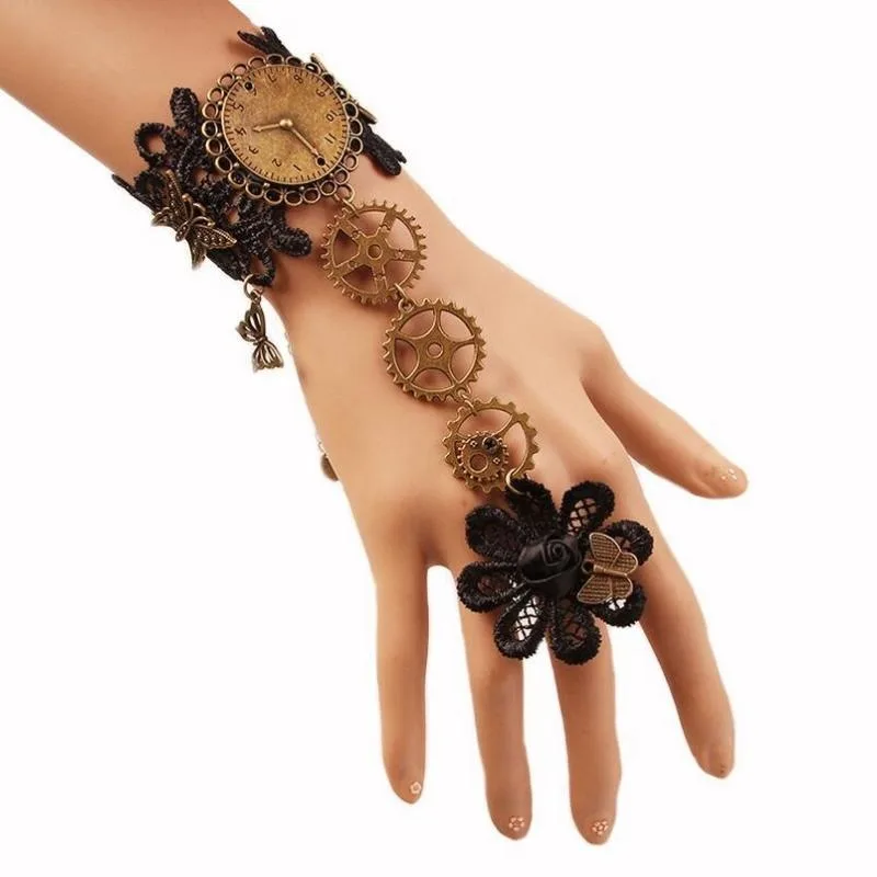 Aanzicht 5 — Steampunk armband – horloge