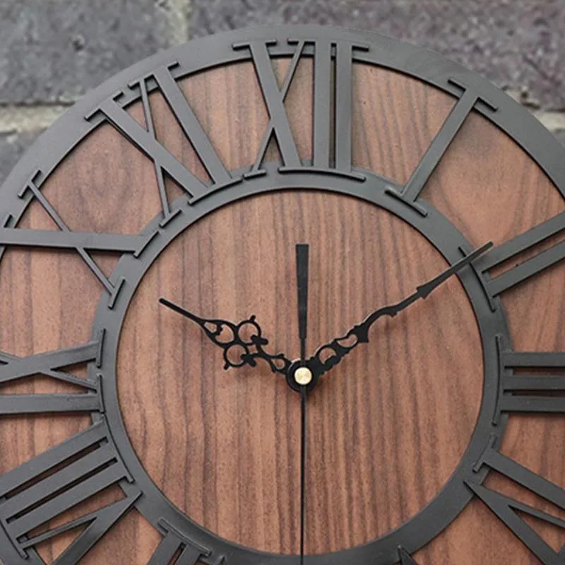 Aanzicht 3 — Steampunk horloge – industrieel van hout