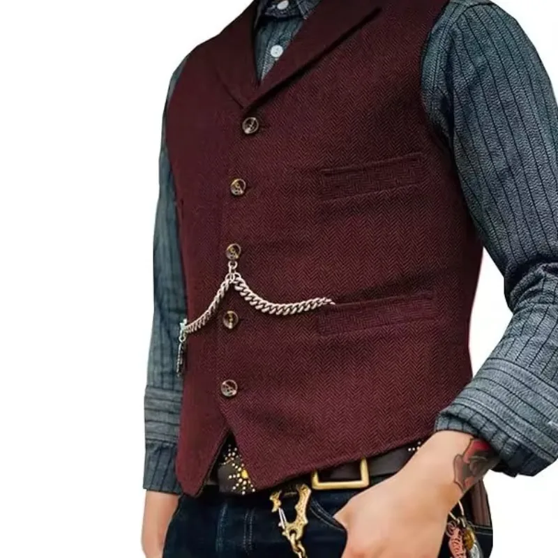 Aanzicht 7 — Steampunk gilet voor heren – mouwloos