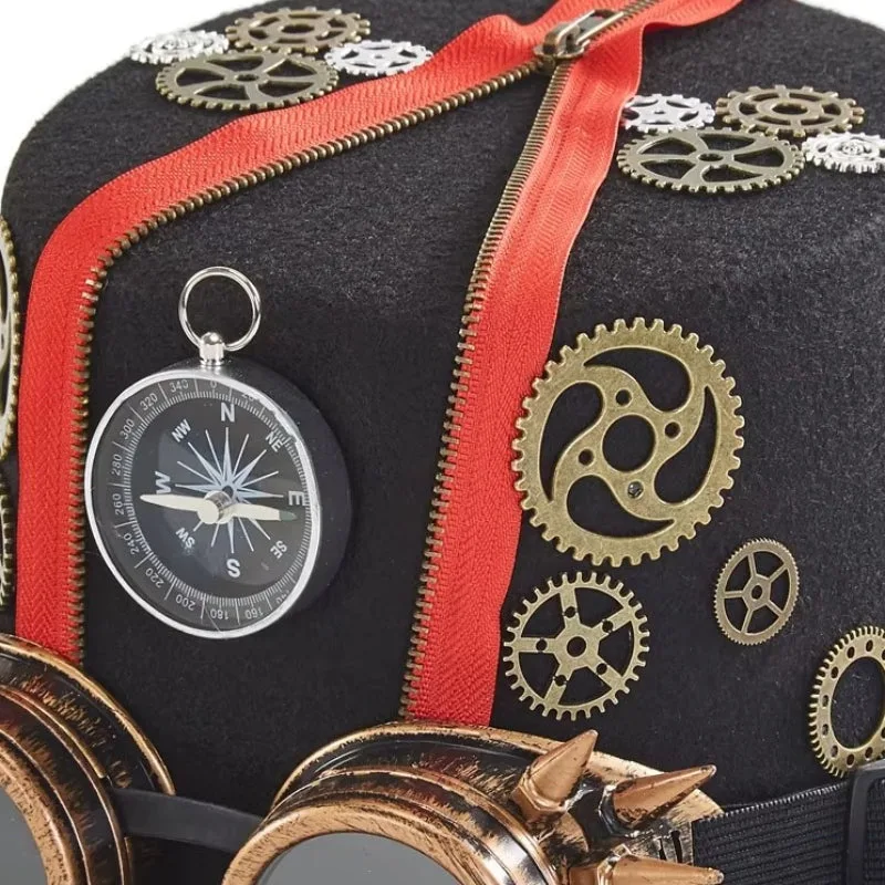 Aanzicht 5 — Steampunk hoed – revolutionair