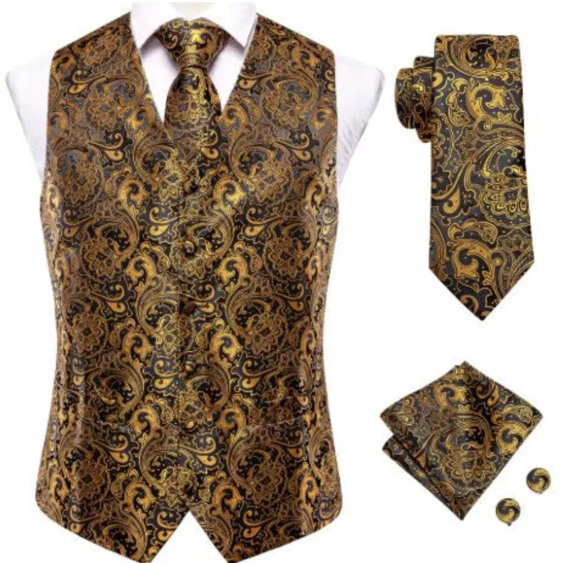 Kostuumgilet voor heren – goudkleurig