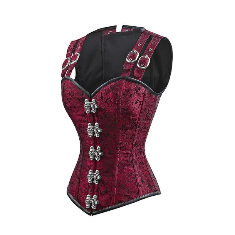 Aanzicht 6 — Steampunk korset voor dames – retro