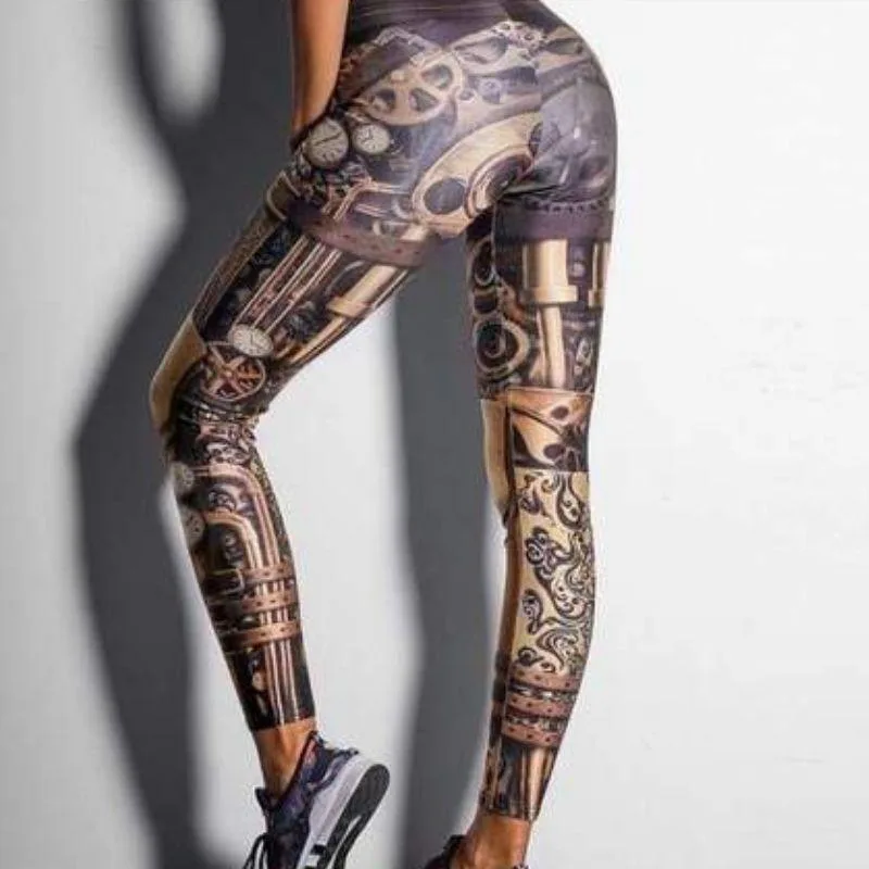 Aanzicht 2 — Steampunk legging – tandwiel