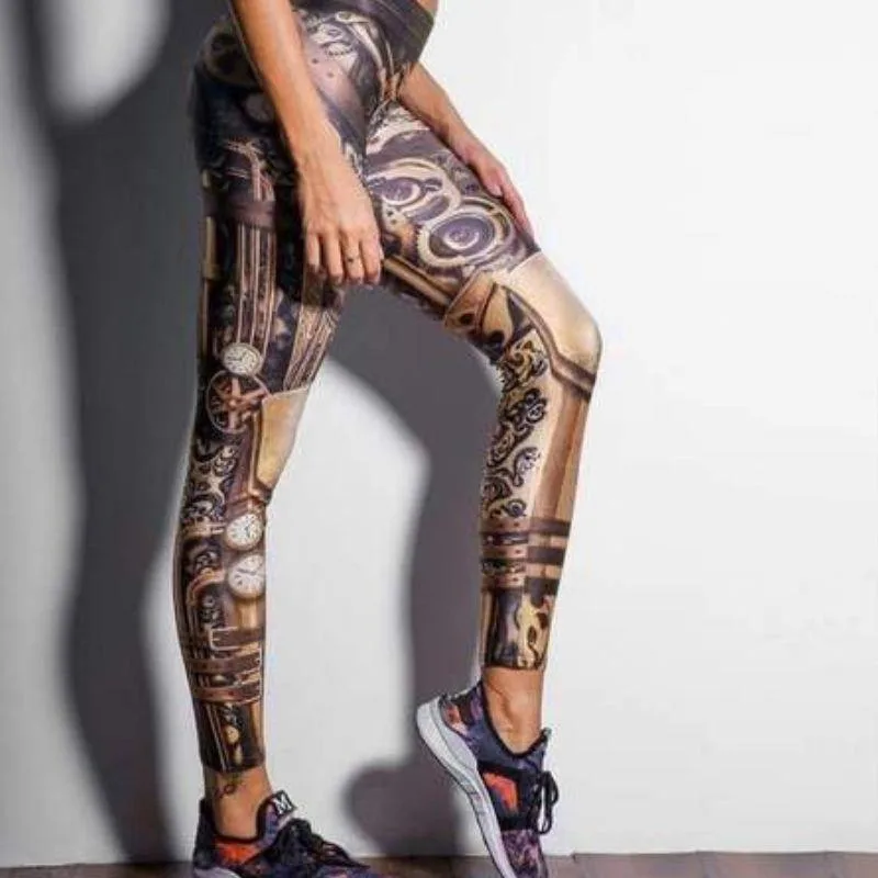 Aanzicht 3 — Steampunk legging – tandwiel
