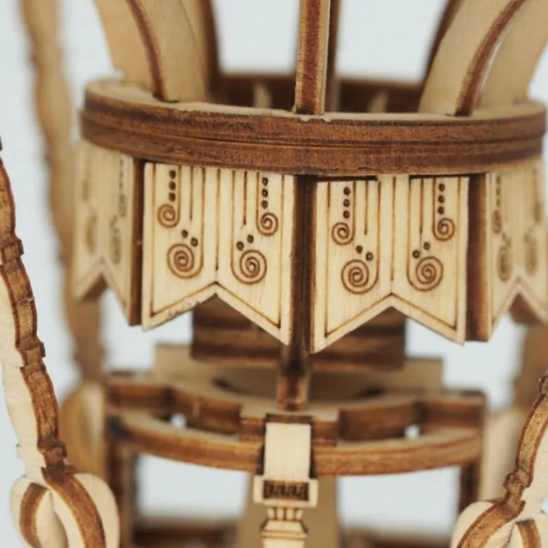 Aanzicht 3 — Steampunk modelbouwpakket – heteluchtballon hout