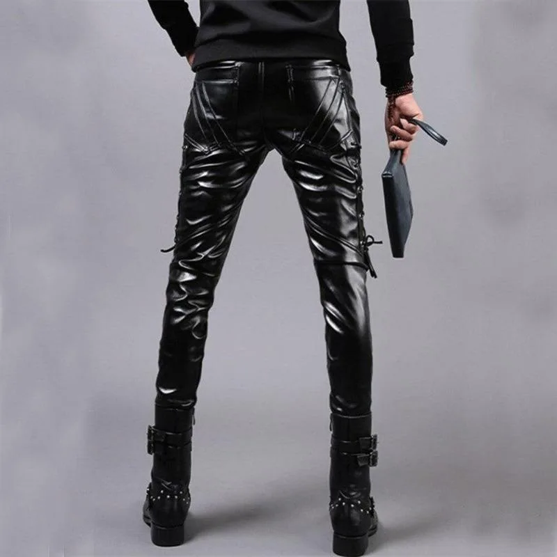 Aanzicht 2 — Broek voor heren – gothic van kunstleer
