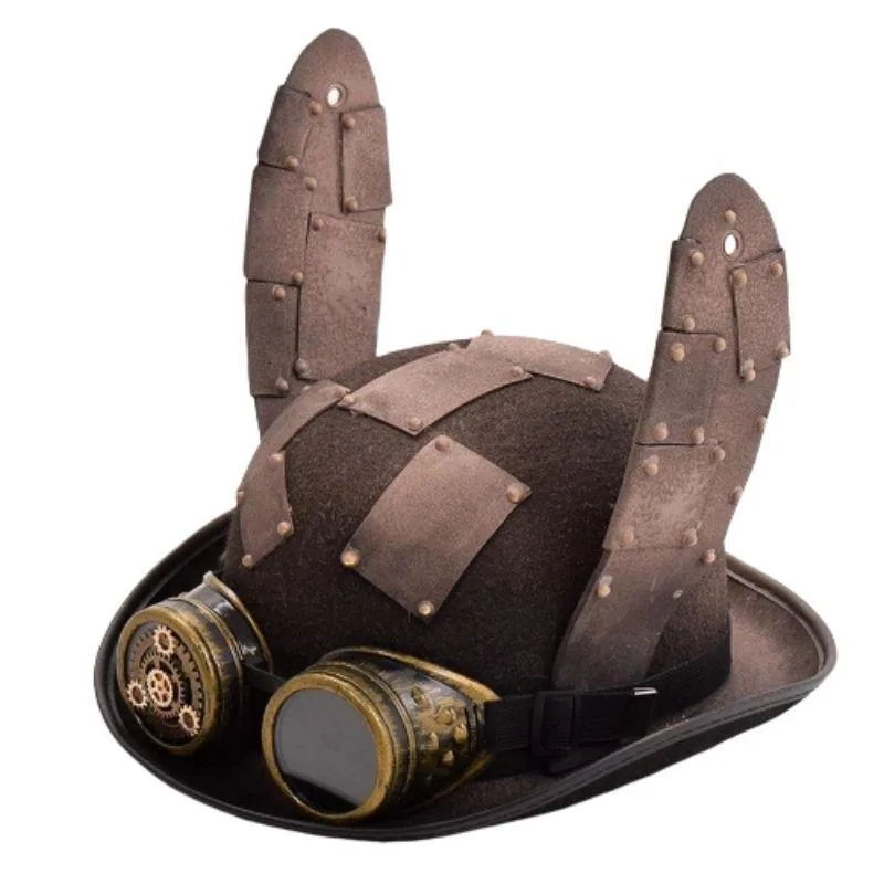 Steampunk hoed met hazenoren