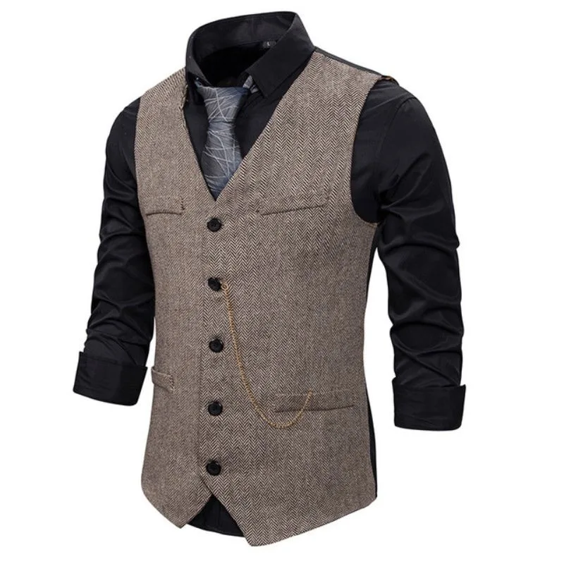 Aanzicht 2 — Kostuumgilet voor heren – met ketting