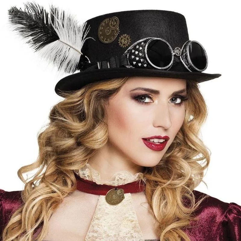 Aanzicht 2 — Steampunk hoed – voor kostuum