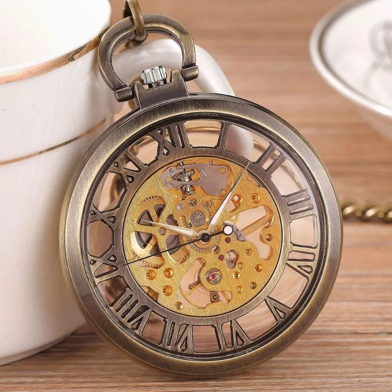 Aanzicht 4 — Steampunk zakhorloge – transparant