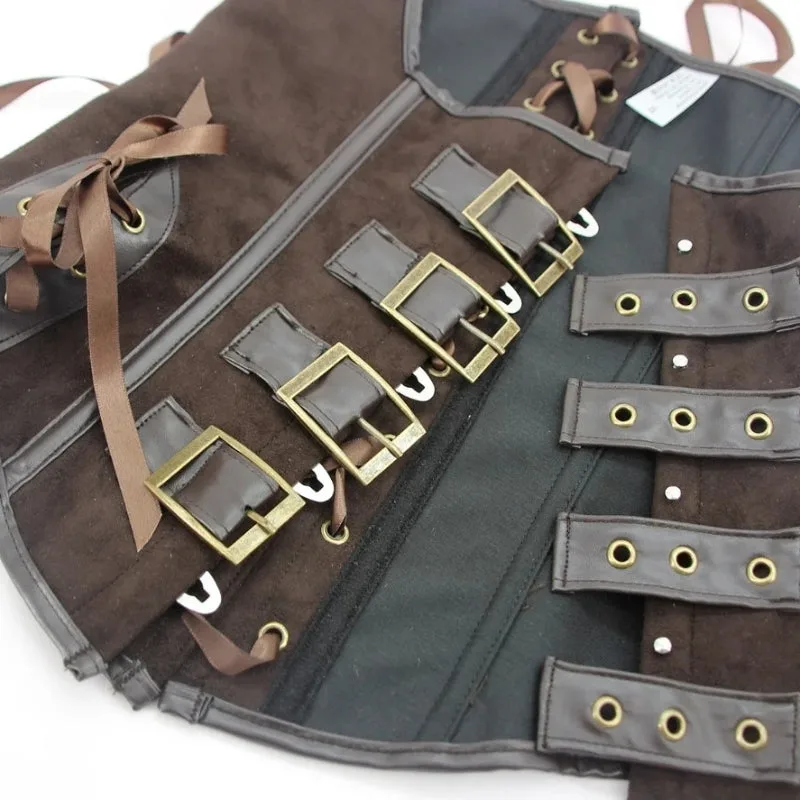 Aanzicht 5 — Steampunk korset – van kunstleer