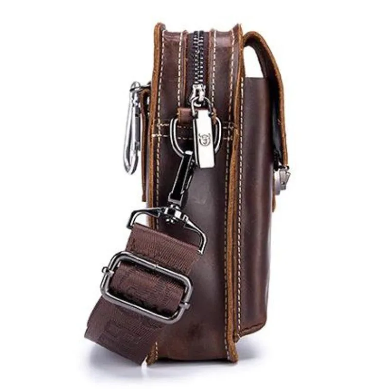 Aanzicht 7 — Clutch voor heren – leer schouderriem