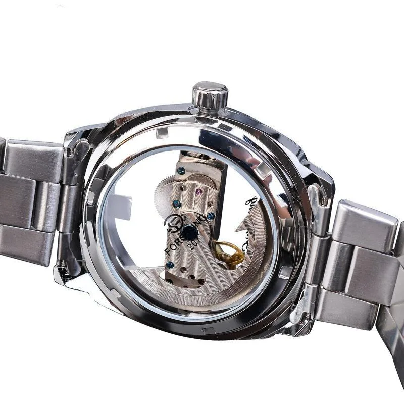 Aanzicht 4 — Steampunk horloge – wijzerplaat transparant