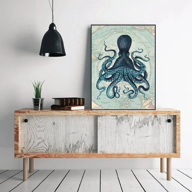 Wanddecoratie – octopus