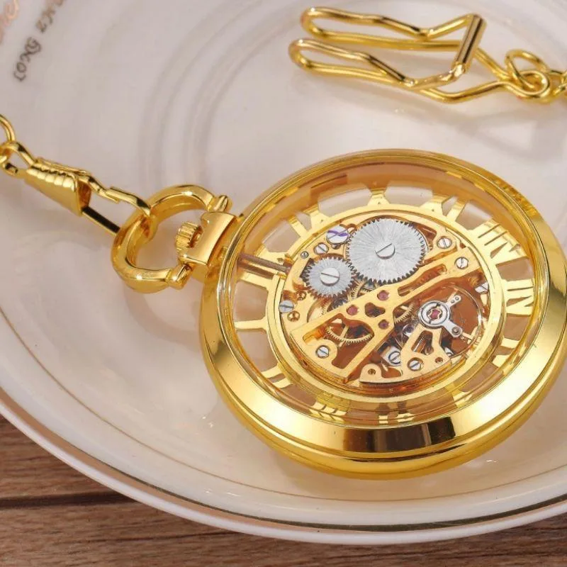 Aanzicht 8 — Steampunk zakhorloge – transparant