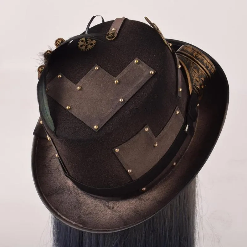 Aanzicht 6 — Steampunk hoed – geleerdenstijl
