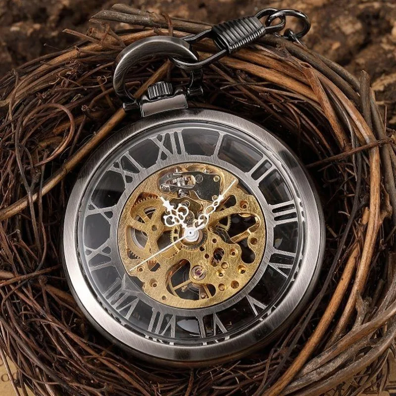 Aanzicht 7 — Steampunk zakhorloge – transparant