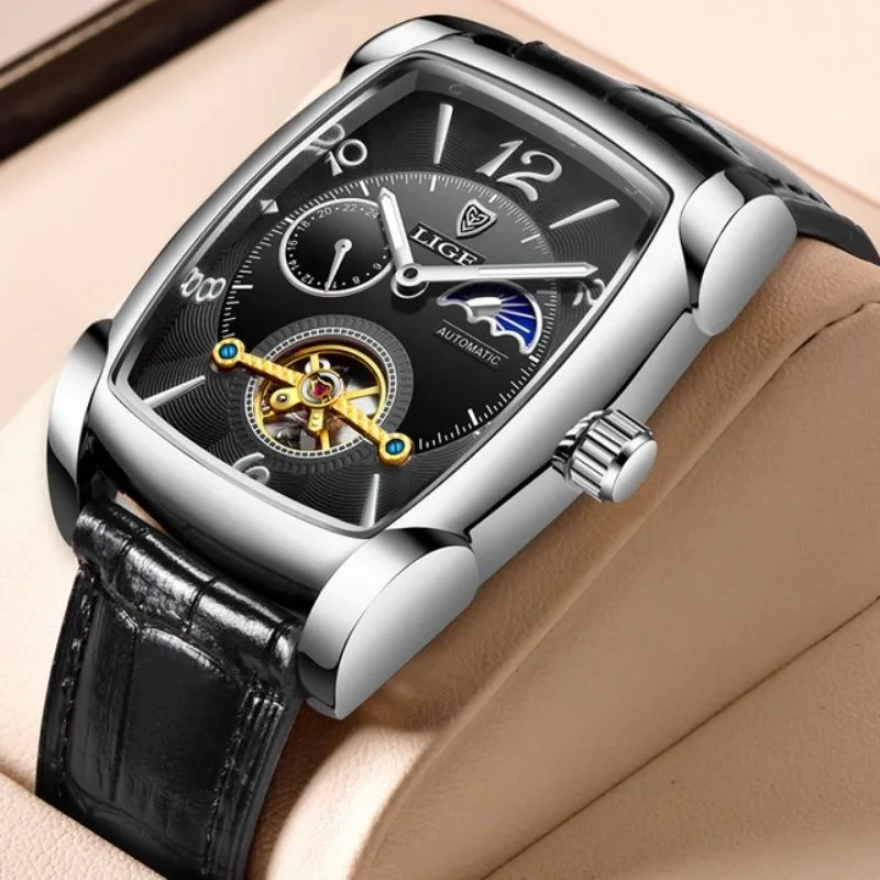 Aanzicht 5 — Horloge voor heren – rechthoekig elegante stijl