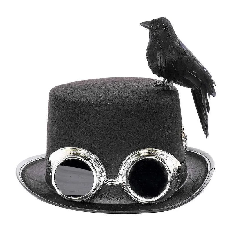 Steampunk hoed – met vogel