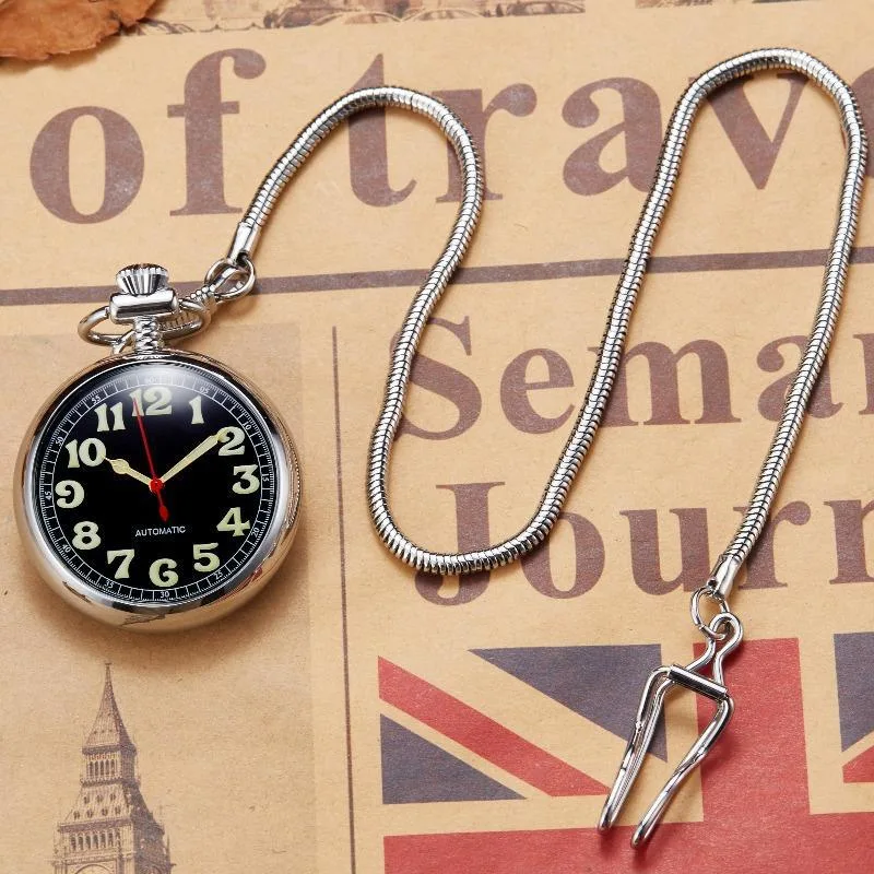Aanzicht 3 — Steampunk zakhorloge – met Arabische cijfers
