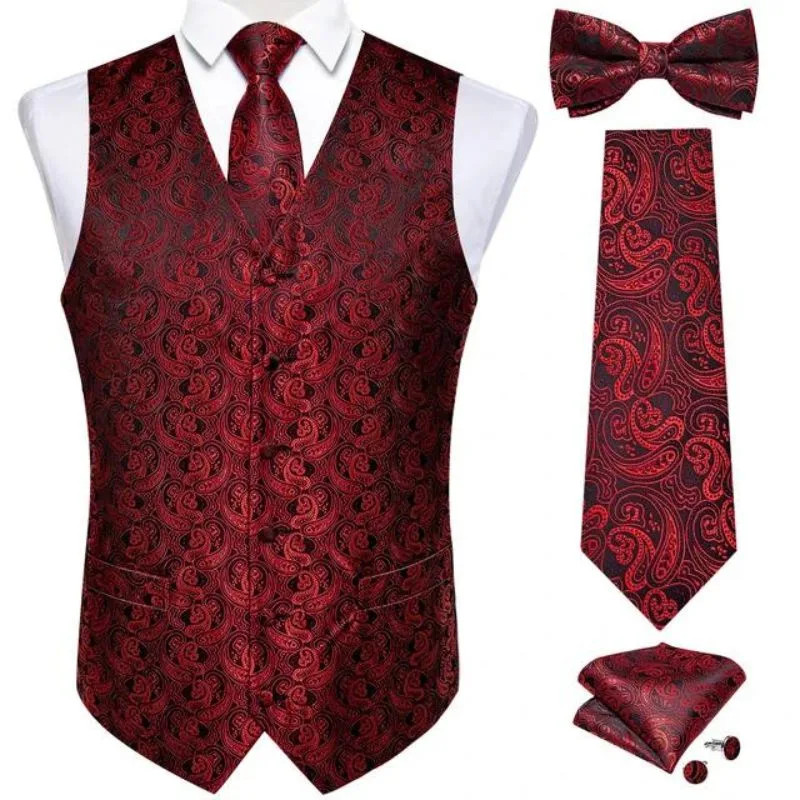 Gilet voor heren – rood voor bruiloft Gilet voor heren – rood voor bruiloft