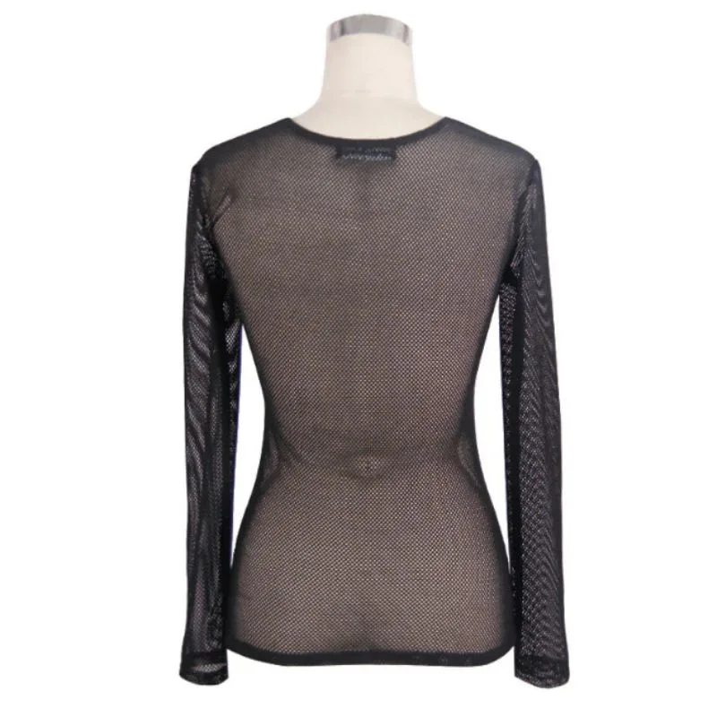Aanzicht 5 — T-shirt voor dames – transparant breiwerk